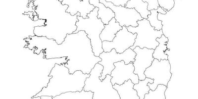 आयरलैंड नक्शा रूपरेखा