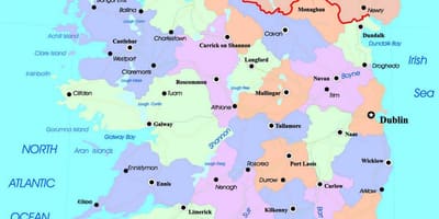 नक्शे के irelands