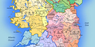 बड़े विस्तृत नक्शे के आयरलैंड