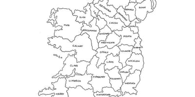 के नक्शे समोच्च मानचित्र आयरलैंड