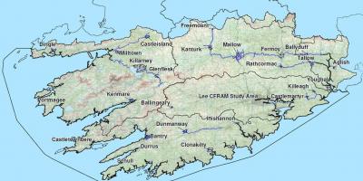 विस्तृत नक्शे के पश्चिमी आयरलैंड