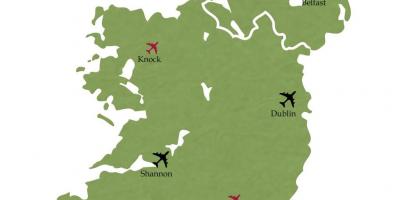 अंतरराष्ट्रीय हवाई अड्डों में आयरलैंड के नक्शे